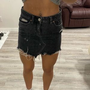 BDG black jean skirt